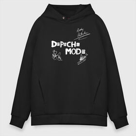 Мужское худи Oversize хлопок с принтом Автографы Depeche Mode в Рязани, френч-терри — 70% хлопок, 30% полиэстер. Мягкий теплый начес внутри —100% хлопок | боковые карманы, эластичные манжеты и нижняя кромка, капюшон на магнитной кнопке | Тематика изображения на принте: depeche mode | альтернативный | вестник моды | депеш мод | депешмод | дэйв гаан | индастриал | мартин гор | музыка | новая волна | роза | рок | синти поп | электроник | энди флетчер