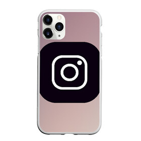 Чехол для iPhone 11 Pro матовый с принтом instagram(logo and background) в Рязани, Силикон |  | instagram | logo | инстаграм | лого | мягкие цвета | приложение | простая картинка | фотоаппарат | черная картинка | черный | черный значок | черный цвет