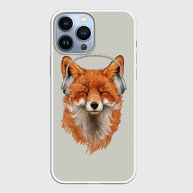 Чехол для iPhone 13 Pro Max с принтом Лиса в наушниках в Рязани,  |  | 20 | 2020 | 2k20 | 2к20 | animal | animals | forest | fox | headphones | music | new year | redhead | smile | животное | животные | зима | лес | лис | лиса | лисица | музыка | наушники | новый год | рыжая | смайл | улыбка | фыр