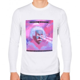 Мужской лонгслив хлопок с принтом Albert Einstein glitch art в Рязани, 100% хлопок |  | art | digital | glitch | retro | retrowave | synthwave | vaporwave | арт | глитч | глюк | искажение | искусство | ошибка | ретровейв | синтвейв | цифровое | цифровой