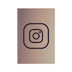 Обложка для паспорта матовая кожа с принтом instagram(simple logo) в Рязани, натуральная матовая кожа | размер 19,3 х 13,7 см; прозрачные пластиковые крепления | instagram | logo | инстаграм | лого | мягкие цвета | приложение | простая картинка | фотоаппарат | черная картинка | черный | черный значок | черный цвет