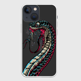 Чехол для iPhone 13 mini с принтом Viper в Рязани,  |  | animals | art | poison | snake | venom | venomous | viper | арт | гадюка | животное | животные | змеи | змей | змея | картинка | картинки | прикольная | прикольные | яд | ядовитая | ядовитый