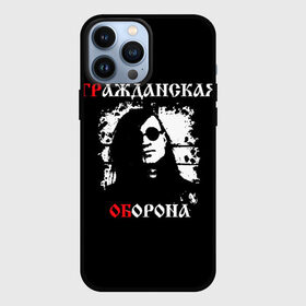 Чехол для iPhone 13 Pro Max с принтом Гр.Об + Анархия (спина) в Рязани,  |  | punk | punks not dead | гр.об. | гражданская оборона | гроб | егор летов | панки | хой