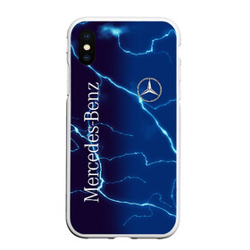 Чехол для iPhone XS Max матовый с принтом MERCEDES-BENZ в Рязани, Силикон | Область печати: задняя сторона чехла, без боковых панелей | amg | benz | mercedes | амг | бенз | бенс | бенц | гелик | мерин | мерс | мерседес