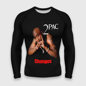 Мужской рашгард 3D с принтом 2pac в Рязани,  |  | 2pac | changes | nigga | oldschool | pac | rap | нигга | олдскулл | пак | рэп | тупак