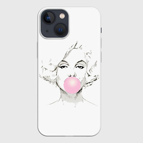 Чехол для iPhone 13 mini с принтом Мэрилин Монро в Рязани,  |  | girl | girls | marilyn monroe | monroe | retro | актриса | девушка | знаменитости | знаменитость | картинки | модель | монро | мэрилин монро | прикольные | ретро