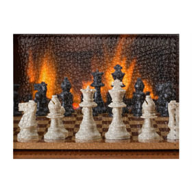 Обложка для студенческого билета с принтом Шахматы в Рязани, натуральная кожа | Размер: 11*8 см; Печать на всей внешней стороне | Тематика изображения на принте: дамка | доска | игра | игры | камин | конь | король | огне | огнём | огненное | огонь | пешка | пламя | слон | ферзь | фигурки | фигуры | шахматная | шахматы