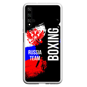 Чехол для Honor 20 с принтом Boxing Russia Team в Рязани, Силикон | Область печати: задняя сторона чехла, без боковых панелей | boxer | boxing | russia team | бокс | боксер | сборная россии | тайский бокс