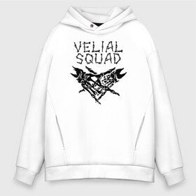 Мужское худи Oversize хлопок с принтом VELIAL SQUAD в Рязани, френч-терри — 70% хлопок, 30% полиэстер. Мягкий теплый начес внутри —100% хлопок | боковые карманы, эластичные манжеты и нижняя кромка, капюшон на магнитной кнопке | velial squad | велиал сквад