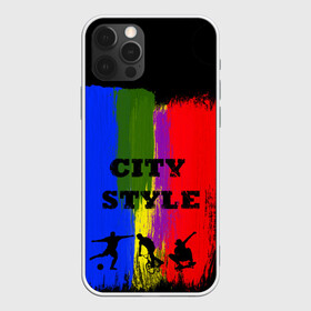 Чехол для iPhone 12 Pro Max с принтом City style в Рязани, Силикон |  | city | style | велик | велосипед | велосипедист | графити | граффити | краска | краски. мазки краски | мазки | скуйтборд | спорт | футбол | цветное