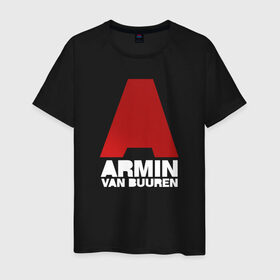 Мужская футболка хлопок с принтом Armin van Buuren в Рязани, 100% хлопок | прямой крой, круглый вырез горловины, длина до линии бедер, слегка спущенное плечо. | a state of trance | armin | armin van buuren | asot | van buuren | армин | армин ван бюрен | ван бюрен