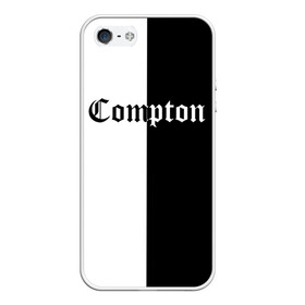 Чехол для iPhone 5/5S матовый с принтом COMPTON в Рязани, Силикон | Область печати: задняя сторона чехла, без боковых панелей | compton | dj yella | dr. dre | eazy e | ice cube | mc ren | n.w.a | nwa | straight outta compton | west side | западная сторона | комптон