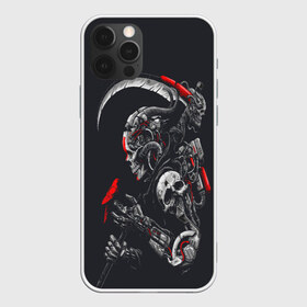 Чехол для iPhone 12 Pro Max с принтом Cyberpunk в Рязани, Силикон |  | art | cyberpunk | киборг | коса | птица | робот | череп