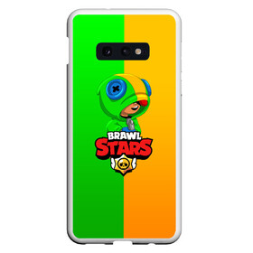 Чехол для Samsung S10E с принтом BRAWL STARS LEON (КАПЮШОН) в Рязани, Силикон | Область печати: задняя сторона чехла, без боковых панелей | brawl stars | bull | colt | crow | leon | stars | берли | бо | брок | ворон | джесси | динамайк | дэррил | кольт | леон | мортис | нита | пайпер | пенни | поко | пэм | рикошет | спайк | фрэнк | шелли | эль примо