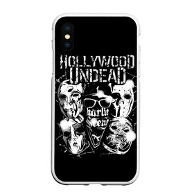 Чехол для iPhone XS Max матовый с принтом Hollywood Undead в Рязани, Силикон | Область печати: задняя сторона чехла, без боковых панелей | charlie scene | danny | funny man | hollywood undead | hu | j dog | johnny 3 tears | голливудская нежить | голубь | голубь с гранатой | граната | ню метал | рэп метал | рэп рок