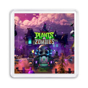 Магнит 55*55 с принтом PLANTS VS ZOMBIES в Рязани, Пластик | Размер: 65*65 мм; Размер печати: 55*55 мм | Тематика изображения на принте: garden warfare | pl | plants | plants vs. zombies | plants vs. zombies: garden warfare | popcap | zombies | кактус | картошка | подсолнух | растения против зомби | сад