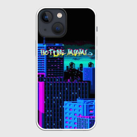 Чехол для iPhone 13 mini с принтом HOTLINE MIAMI 2 в Рязани,  |  | abstraction games | dennaton games | devolver digital | game | hotline miami | hotline miami 2: wrong number | retrowave | synthwave | мотель | мотель майами