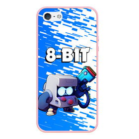 Чехол для iPhone 5/5S матовый с принтом BRAWL STARS 8-BIT в Рязани, Силикон | Область печати: задняя сторона чехла, без боковых панелей | 8 bit | 8 бит. | 8bit | 8бит | android | brawl stars | colt | crow | games | leon | penny | poco | shelly | spike | wanted | брав | бравл старс | звезды | игры | мобильные игры | старс