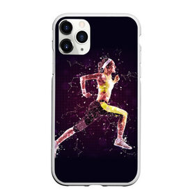 Чехол для iPhone 11 Pro Max матовый с принтом Бег фитнес спорт спортсмен в Рязани, Силикон |  | бег | спорт | спортсмен | фитнес