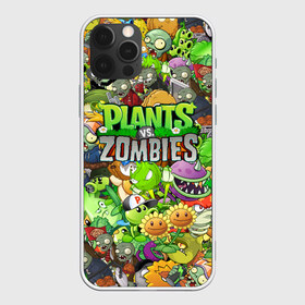 Чехол для iPhone 12 Pro Max с принтом PLANTS VS ZOMBIES в Рязани, Силикон |  | Тематика изображения на принте: battle | plants | plants vs zombies | pvsz | vs | zombies | растения против зомби