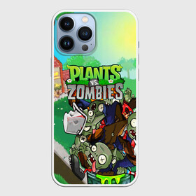 Чехол для iPhone 13 Pro Max с принтом PLANTS VS. ZOMBIES в Рязани,  |  | Тематика изображения на принте: garden warfare | plants | plants vs. zombies | plants vs. zombies: garden warfare | popcap | zombies | кактус | картошка | подсолнух | растения против зомби | сад