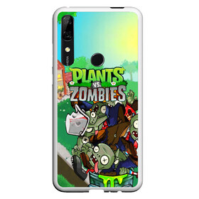 Чехол для Honor P Smart Z с принтом PLANTS VS ZOMBIES в Рязани, Силикон | Область печати: задняя сторона чехла, без боковых панелей | Тематика изображения на принте: garden warfare | plants | plants vs. zombies | plants vs. zombies: garden warfare | popcap | zombies | кактус | картошка | подсолнух | растения против зомби | сад