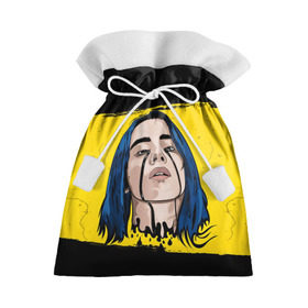 Подарочный 3D мешок с принтом BILLIE EILISH в Рязани, 100% полиэстер | Размер: 29*39 см | Тематика изображения на принте: bad guy | billie | eilish | ocean eyes | айлиш | билли | девушка | певица | эйлиш