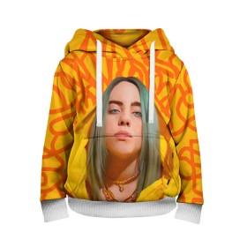 Детская толстовка 3D с принтом BILLIE EILISH в Рязани, 100% полиэстер | двухслойный капюшон со шнурком для регулировки, мягкие манжеты на рукавах и по низу толстовки, спереди карман-кенгуру с мягким внутренним слоем | bad guy | billie | eilish | ocean eyes | айлиш | билли | девушка | певица | эйлиш