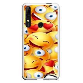 Чехол для Honor P Smart Z с принтом emoji в Рязани, Силикон | Область печати: задняя сторона чехла, без боковых панелей | Тематика изображения на принте: emoji | настроение | позитив | смайлики | смайлы | стикеры | текстура смайл | улыбки | фон смайл | эмодзи