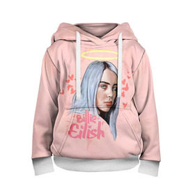 Детская толстовка 3D с принтом BILLIE EILISH в Рязани, 100% полиэстер | двухслойный капюшон со шнурком для регулировки, мягкие манжеты на рукавах и по низу толстовки, спереди карман-кенгуру с мягким внутренним слоем | bad guy | billie | eilish | ocean eyes | айлиш | билли | девушка | певица | эйлиш