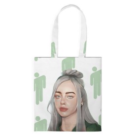 Сумка 3D повседневная с принтом BILLIE EILISH в Рязани, 100% полиэстер | Плотность: 200 г/м2; Размер: 34×35 см; Высота лямок: 30 см | bad guy | billie | eilish | ocean eyes | айлиш | билли | девушка | певица | эйлиш