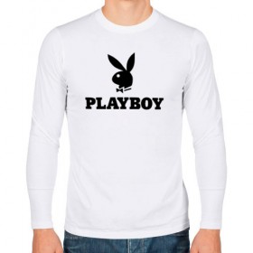 Мужской лонгслив хлопок с принтом Playboy в Рязани, 100% хлопок |  | brazzers | cекс | merch | new sensations | playboy | private | tushy | бразерс | мерч | плейбой