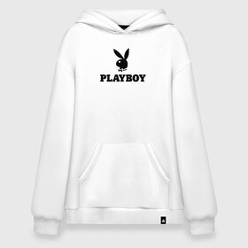 Худи SuperOversize хлопок с принтом Playboy в Рязани, 70% хлопок, 30% полиэстер, мягкий начес внутри | карман-кенгуру, эластичная резинка на манжетах и по нижней кромке, двухслойный капюшон
 | brazzers | cекс | merch | new sensations | playboy | private | tushy | бразерс | мерч | плейбой