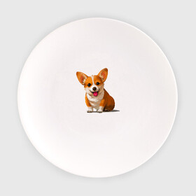 Тарелка с принтом Корги в Рязани, фарфор | диаметр - 210 мм
диаметр для нанесения принта - 120 мм | вельш корги | домашние животные | корги | пес | собака | собачнику | щенок