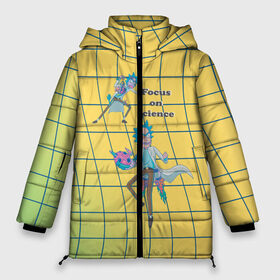 Женская зимняя куртка 3D с принтом Рик и Морти Focus on science в Рязани, верх — 100% полиэстер; подкладка — 100% полиэстер; утеплитель — 100% полиэстер | длина ниже бедра, силуэт Оверсайз. Есть воротник-стойка, отстегивающийся капюшон и ветрозащитная планка. 

Боковые карманы с листочкой на кнопках и внутренний карман на молнии | dsgnzaets | rick and morty | rick sanchez | vdzajul | миссикс | морти | плюмбус | рик | рик и морти