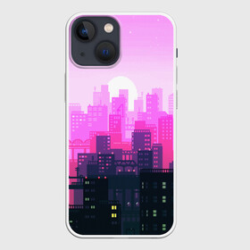 Чехол для iPhone 13 mini с принтом CITY в Рязани,  |  | bright | colorful | neon | retro | urban | vintage | винтаж | город | неон | ретро | ретро неон