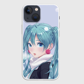 Чехол для iPhone 13 mini с принтом Hatsune Miku. Winter в Рязани,  |  | anime | aquamarin | aquamarine | everlasting | hatsune | j pop | miku | projectdiva | singer | snow | summer | vocaloid | аквамарин | аниме | вокалоид | мику | певица | хацуне | хацунэ