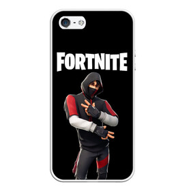 Чехол для iPhone 5/5S матовый с принтом FORTNITE IKONIK (КАПЮШОН) в Рязани, Силикон | Область печати: задняя сторона чехла, без боковых панелей | Тематика изображения на принте: fnchap2 | fortnite | fortnite 2 | fortnite x | ikonik | marshmello | иконик | маршмелло | фортнайт | фортнайт 2 | фортнайт глава 2