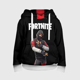 Детская толстовка 3D с принтом FORTNITE IKONIK (КАПЮШОН) в Рязани, 100% полиэстер | двухслойный капюшон со шнурком для регулировки, мягкие манжеты на рукавах и по низу толстовки, спереди карман-кенгуру с мягким внутренним слоем | fnchap2 | fortnite | fortnite 2 | fortnite x | ikonik | marshmello | иконик | маршмелло | фортнайт | фортнайт 2 | фортнайт глава 2