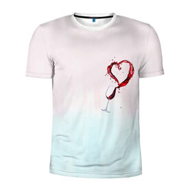 Мужская футболка 3D спортивная с принтом Винишко в сердце у меня в Рязани, 100% полиэстер с улучшенными характеристиками | приталенный силуэт, круглая горловина, широкие плечи, сужается к линии бедра | Тематика изображения на принте: wine | бокал | винишко | вино | винцо | любовь | сердце | фужер