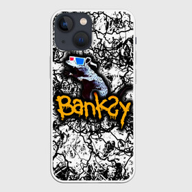 Чехол для iPhone 13 mini с принтом Banksy в Рязани,  |  | art | banksy | street | street art | арт | бэнкси | стрит | стрит арт