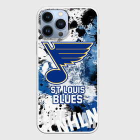 Чехол для iPhone 13 Pro Max с принтом Сент Луис Блюз в Рязани,  |  | blues | hockey | nhl | st. louis | st. louis blues | usa | блюз | нхл | сент луис | сент луис блюз | спорт | сша | хоккей | шайба