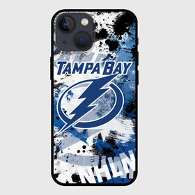 Чехол для iPhone 13 mini с принтом Тампа Бэй Лайтнинг в Рязани,  |  | hockey | lightning | nhl | tampa bay | tampa bay lightning | usa | лайтнинг | нхл | спорт | сша | тампа бэй | тампа бэй лайтнинг | хоккей | шайба