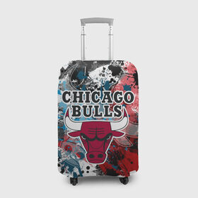 Чехол для чемодана 3D с принтом Чикаго Буллз в Рязани, 86% полиэфир, 14% спандекс | двустороннее нанесение принта, прорези для ручек и колес | bulls | chicago | chicago bulls | nba | баскетбол | буллз | нба | чикаго | чикаго буллз