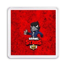 Магнит 55*55 с принтом Crow (Brawl Stars) в Рязани, Пластик | Размер: 65*65 мм; Размер печати: 55*55 мм | brawl stars | crow | game | leon | бравл | бравл стар | бравл старс | ворон | ворона | детская | детям | игра | компьютерная игра | кров | леон | персонаж | развлечение