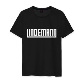 Мужская футболка хлопок с принтом LINDEMANN в Рязани, 100% хлопок | прямой крой, круглый вырез горловины, длина до линии бедер, слегка спущенное плечо. | lindeman | lindemann | logo | music | pain | rammstein | rock | rumstein | till | группа | линдеман | линдеманн | лого | логотип | метал | музыка | пэйн | раммштайн | рамштаин | рамштайн | рок | символ | тилль