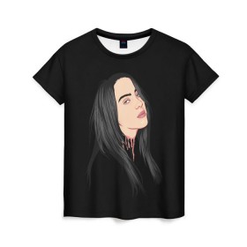 Женская футболка 3D с принтом Billie Eilish в Рязани, 100% полиэфир ( синтетическое хлопкоподобное полотно) | прямой крой, круглый вырез горловины, длина до линии бедер | bad | billie | boy | boys | eilish | girl | girls | music | pop | rap | sad | trend | билли | грустно | девочка | девочки | девушка | мальчик | музыка | поп | рэп | тренд | эйлиш