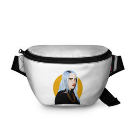 Поясная сумка 3D с принтом Billie Eilish в Рязани, 100% полиэстер | плотная ткань, ремень с регулируемой длиной, внутри несколько карманов для мелочей, основное отделение и карман с обратной стороны сумки застегиваются на молнию | bad | billie | boy | boys | eilish | girl | girls | music | pop | rap | sad | trend | билли | грустно | девочка | девочки | девушка | мальчик | музыка | поп | рэп | тренд | эйлиш