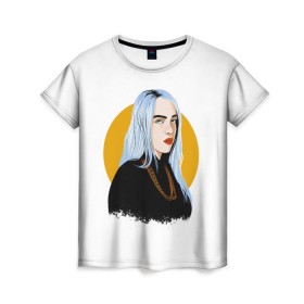 Женская футболка 3D с принтом Billie Eilish в Рязани, 100% полиэфир ( синтетическое хлопкоподобное полотно) | прямой крой, круглый вырез горловины, длина до линии бедер | bad | billie | boy | boys | eilish | girl | girls | music | pop | rap | sad | trend | билли | грустно | девочка | девочки | девушка | мальчик | музыка | поп | рэп | тренд | эйлиш