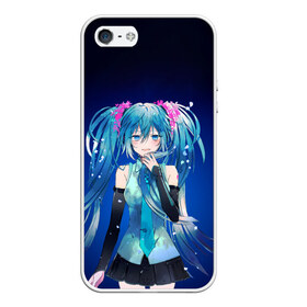 Чехол для iPhone 5/5S матовый с принтом Hatsune Miku в Рязани, Силикон | Область печати: задняя сторона чехла, без боковых панелей | anime | aquamarin | aquamarine | everlasting | hatsune | j pop | miku | projectdiva | singer | summer | vocaloid | аквамарин | аниме | вокалоид | мику | певица | хацуне | хацунэ